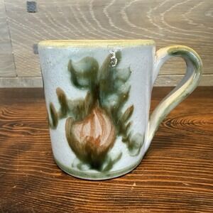 Vintage Green Pear Mug by‎ John Taylor Louisville Pottery 3" Coffee Tea